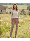 MAYFLOWER BELINDA2O - Pantalon Stretch Imprimé Fleuri Orange