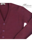 MAYFLOWER DERBY1B - Gilet Boutonné Bordeaux Laine et Douceur