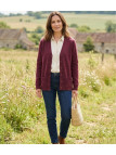 MAYFLOWER DERBY1B - Gilet Boutonné Bordeaux Laine et Douceur
