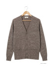 MAYFLOWER DERBY2T - Gilet Boutonné Taupe Laine et Douceur