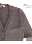 MAYFLOWER DERBY2T - Gilet Boutonné Taupe Laine et Douceur