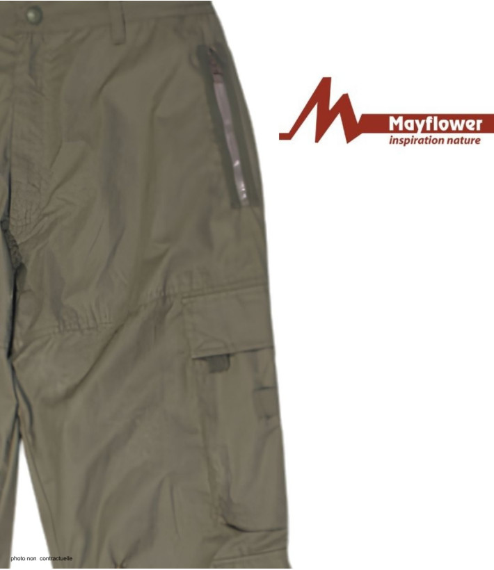 MAYFLOWER E0166K - Pantalon Cargo Doublé Homme Kaki Chaud