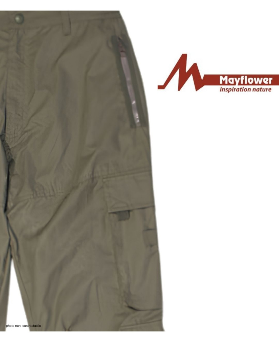 MAYFLOWER E0166K - Pantalon Cargo Doublé Homme Kaki Chaud
