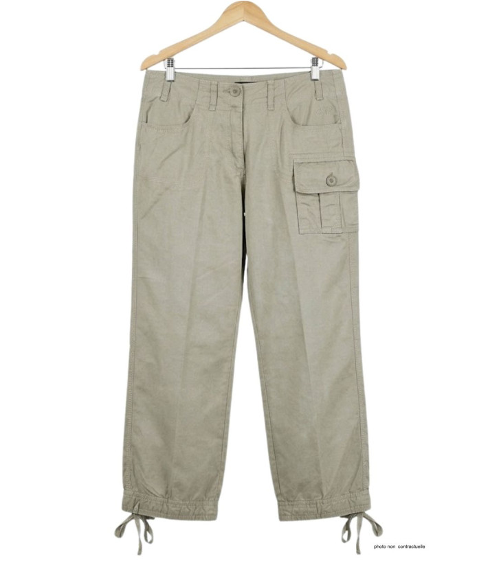 MAYFLOWER ECLAT1B - Pantacourt Femme 100% Coton Beige