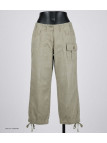 MAYFLOWER ECLAT1B - Pantacourt Femme 100% Coton Beige