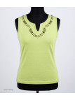 MAYFLOWER PF062V - Débardeur Femme Vert 100% Coton Confort