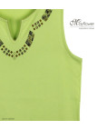 MAYFLOWER PF062V - Débardeur Femme Vert 100% Coton Confort