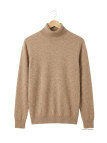 Pull Col Roulé Homme MAYFLOWER RH037S - Beige Sable - Coton Mélangé