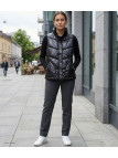 MAYFLOWER SH1096N - Gilet Sans Manches Matelassé Noir Femme