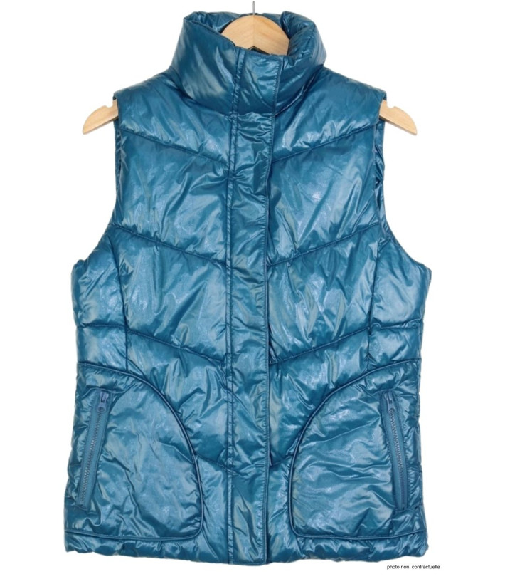 MAYFLOWER SH1096T - Gilet Sans Manches Bleu Turquoise Femme
