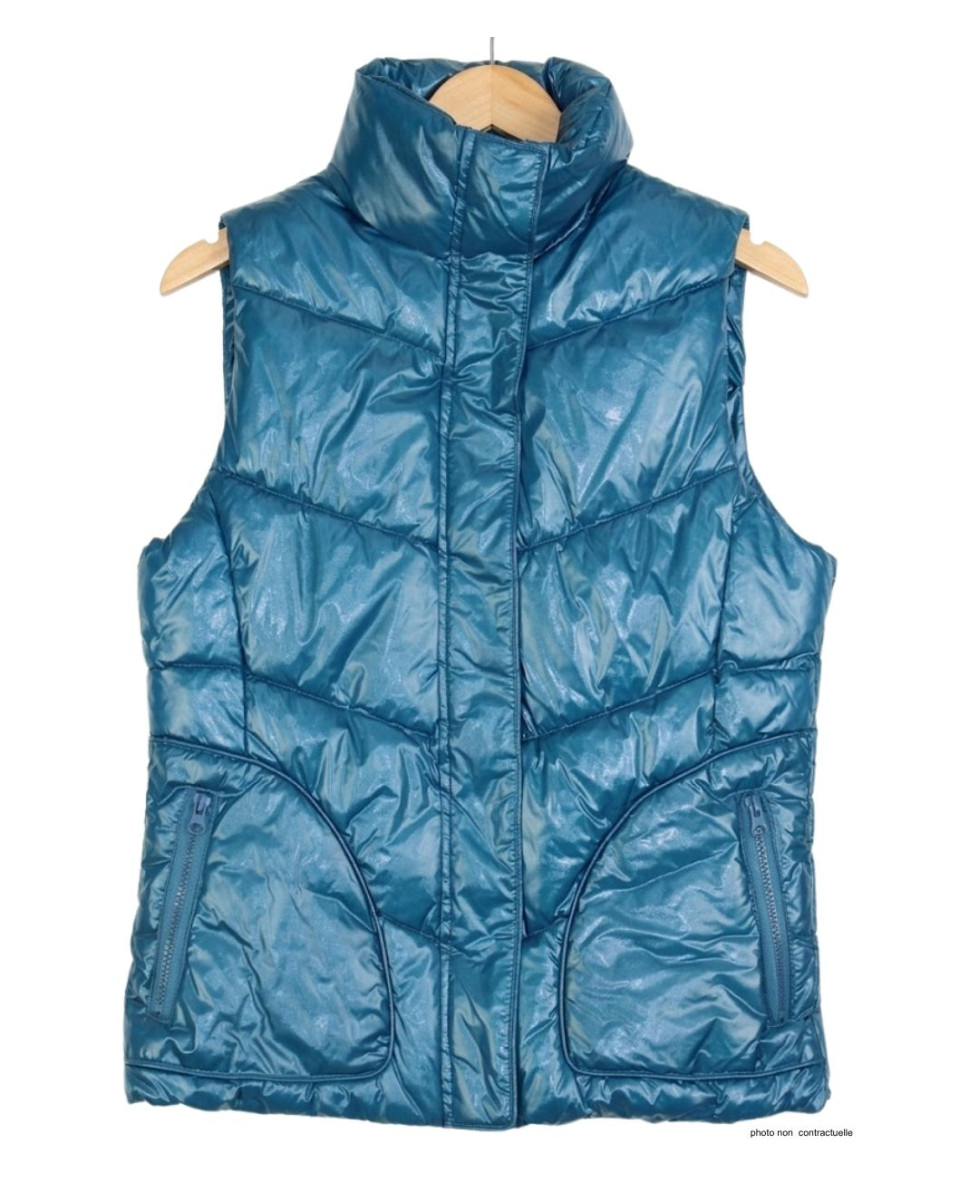 MAYFLOWER SH1096T - Gilet Sans Manches Bleu Turquoise Femme
