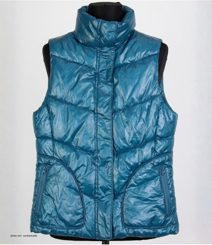 MAYFLOWER SH1096T - Gilet Sans Manches Bleu Turquoise Femme