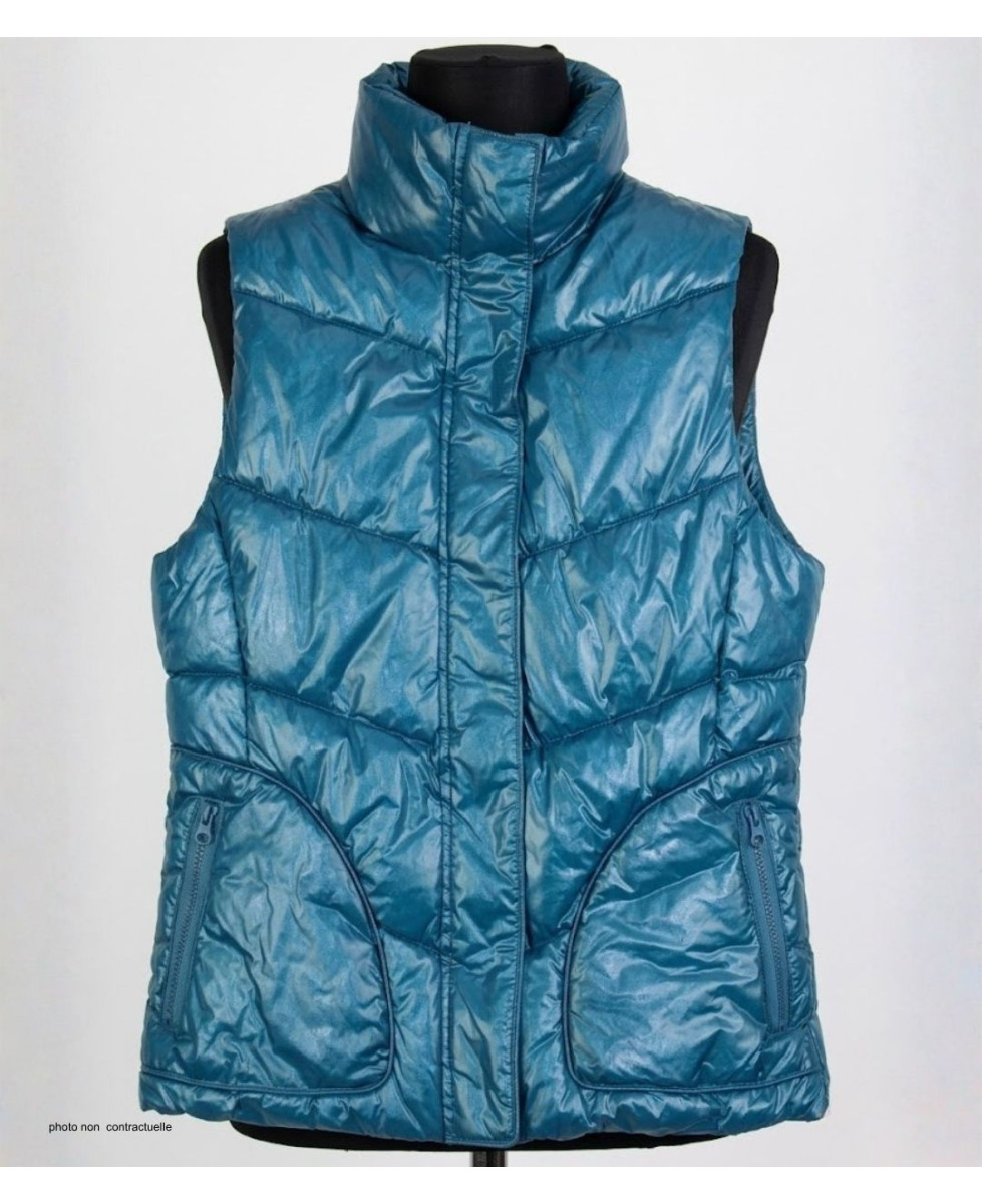 MAYFLOWER SH1096T - Gilet Sans Manches Bleu Turquoise Femme