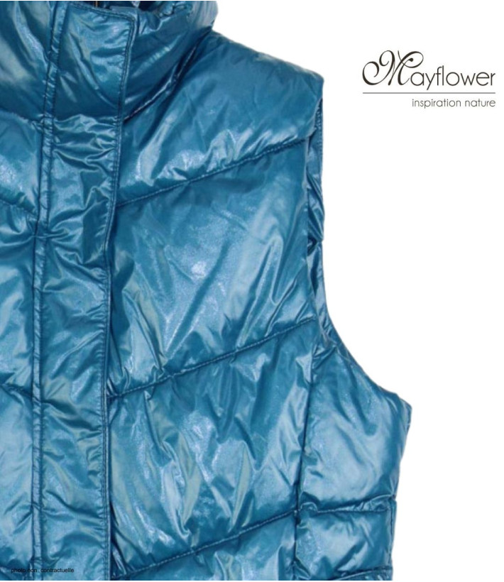 MAYFLOWER SH1096T - Gilet Sans Manches Bleu Turquoise Femme