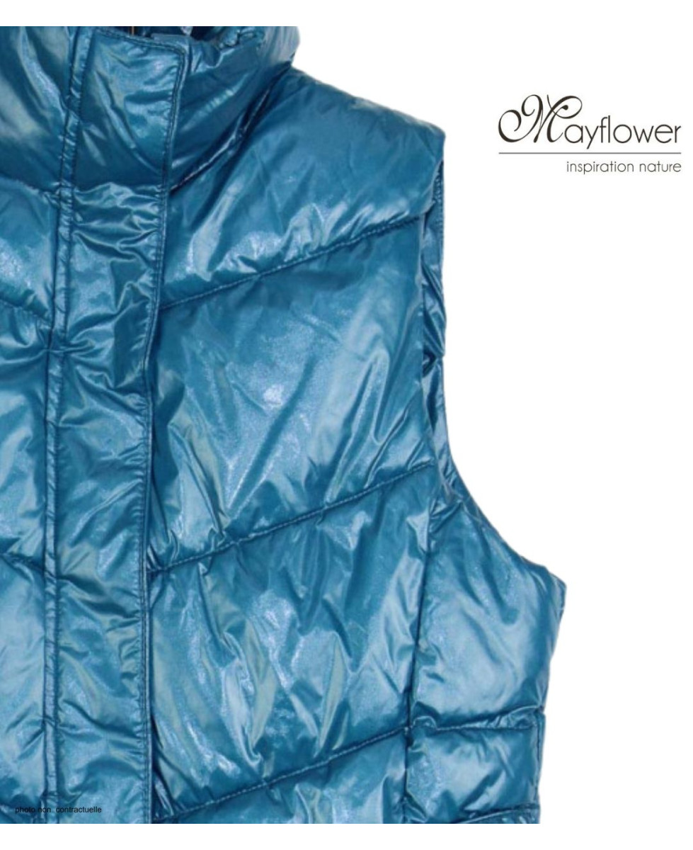 MAYFLOWER SH1096T - Gilet Sans Manches Bleu Turquoise Femme