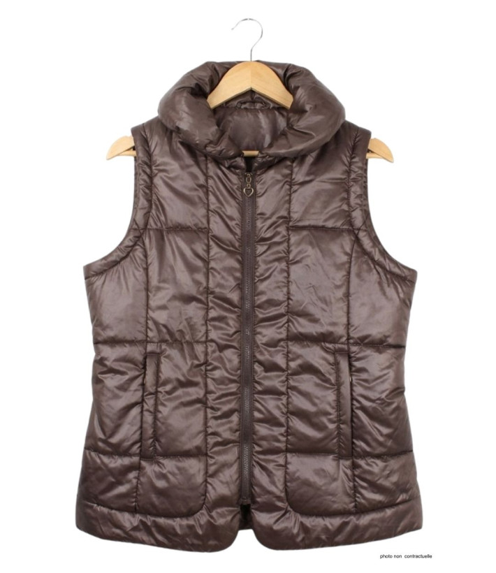 MAYFLOWER STAR1C - Gilet Sans Manches Matelassé Chocolat Femme