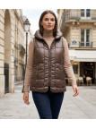 MAYFLOWER STAR1C - Gilet Sans Manches Matelassé Chocolat Femme