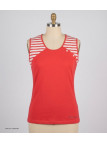 Tee-shirt sans manches Luxury Sport TF192C - 100% Coton Corail
