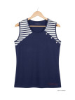 Tee-shirt sans manches TF192M Mode Directe - 100% Coton Rayé