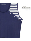 Tee-shirt sans manches TF192M Mode Directe - 100% Coton Rayé