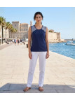 Tee-shirt sans manches TF192M Mode Directe - 100% Coton Rayé