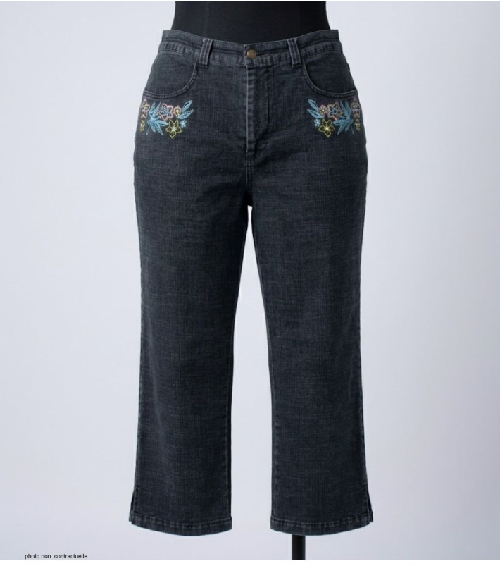 MAYFLOWER SE1103 : Pantacourt Stone Washed Stretch Confort