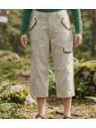 Pantacourt femme OGALO modèle SE1261 en toile 100% coton coloris beige.