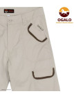 OGALO SE1261 : Pantacourt Femme Beige 100% Coton