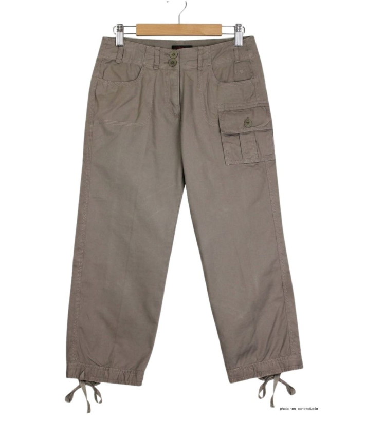 MAYFLOWER ECLAT2T - Pantacourt Détente 100% Coton Taupe