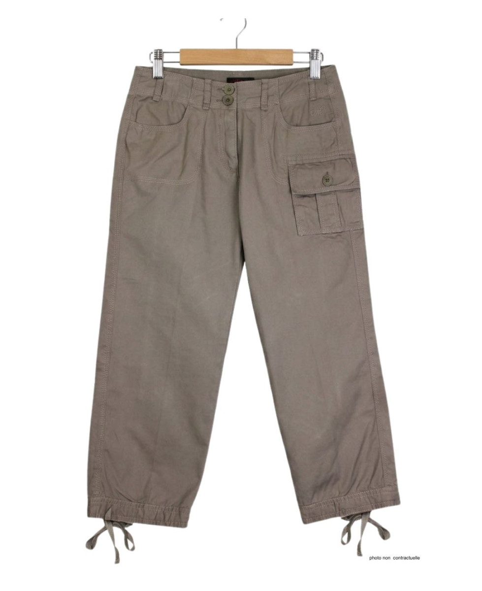 MAYFLOWER ECLAT2T - Pantacourt Détente 100% Coton Taupe