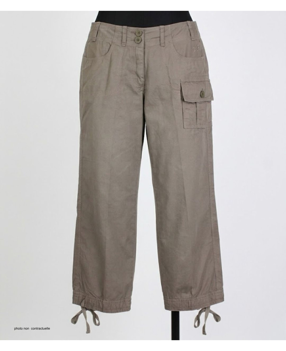 MAYFLOWER ECLAT2T - Pantacourt Détente 100% Coton Taupe