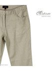 MAYFLOWER MANTA1 - Pantalon 100% Lin Beige Détente