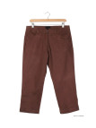AXONE MARTY2 - Pantacourt Femme Lin Grandes Tailles Marron