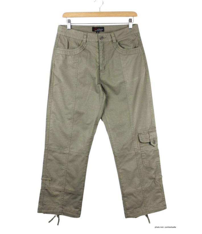 Pantacourt détente Femme MELINDA1 MAYFLOWER Kaki 100% Coton