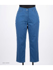 Pantacourt STRETCH Femme Bleu Indigo - Coton Extensible