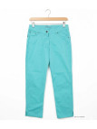 Pantacourt STRETCH Femme Vert Menthe - Coton Extensible