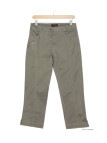 MAYFLOWER MONICA2 - Pantacourt Femme Kaki Coton Stretch