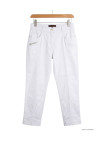 MAYFLOWER MONICA4 - Pantacourt Femme Blanc Coton Stretch