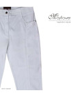 MAYFLOWER MONICA4 - Pantacourt Femme Blanc Coton Stretch