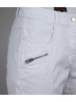 MAYFLOWER MONICA4 - Pantacourt Femme Blanc Coton Stretch