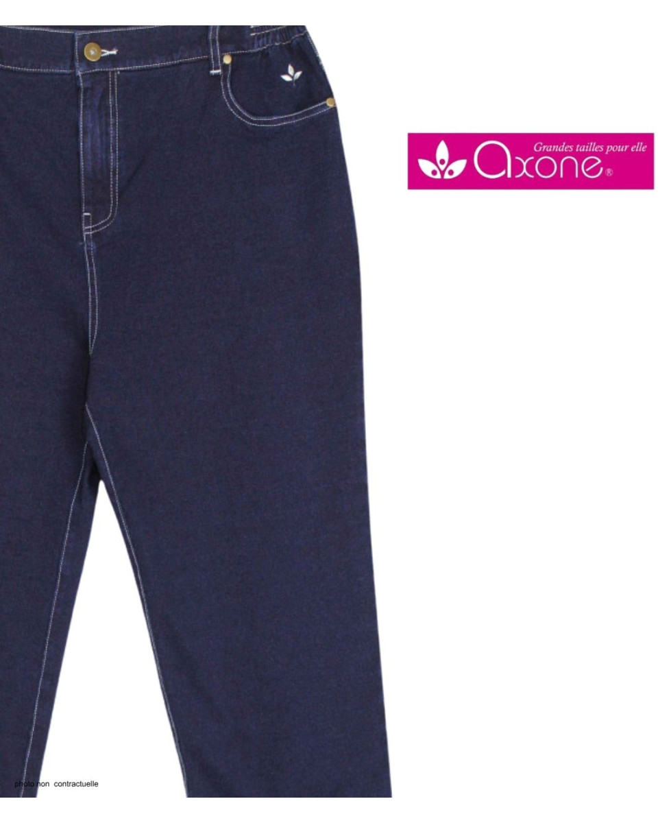 AXONE SALTO1 - Pantacourt Femme Grandes Tailles Bleu Denim