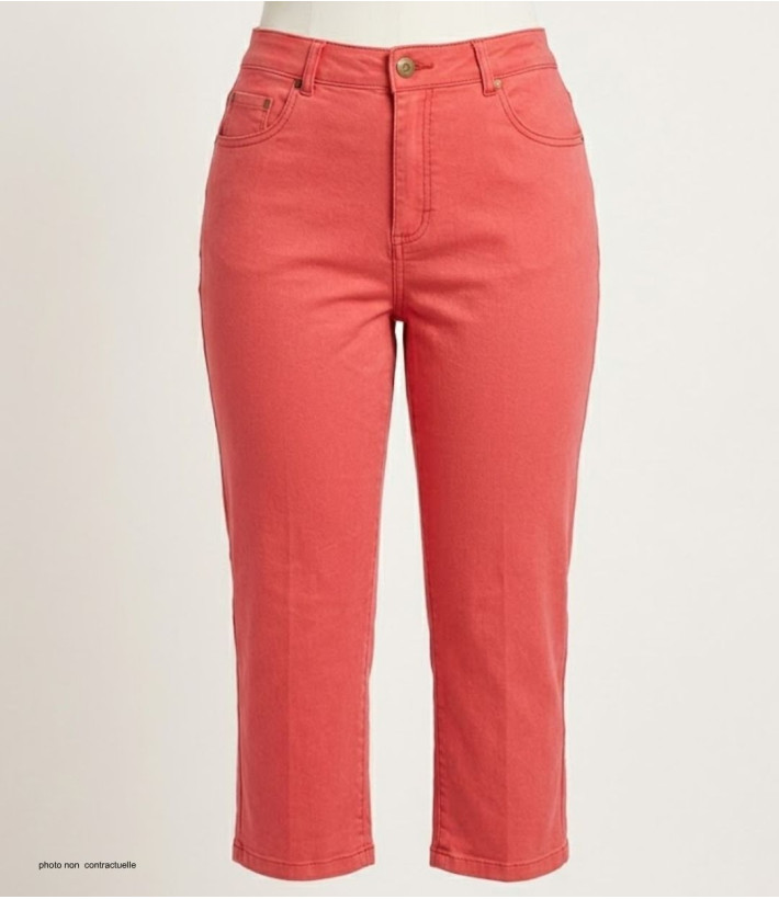 MAYFLOWER Ultra Stretch - Pantacourt Femme Corail Orange