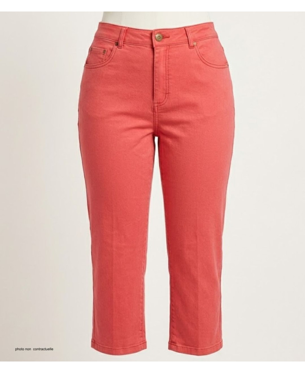 MAYFLOWER Ultra Stretch - Pantacourt Femme Corail Orange