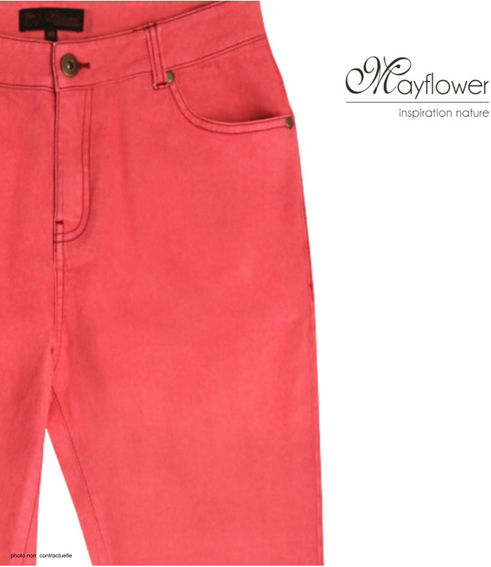 MAYFLOWER Ultra Stretch - Pantacourt Femme Corail Orange