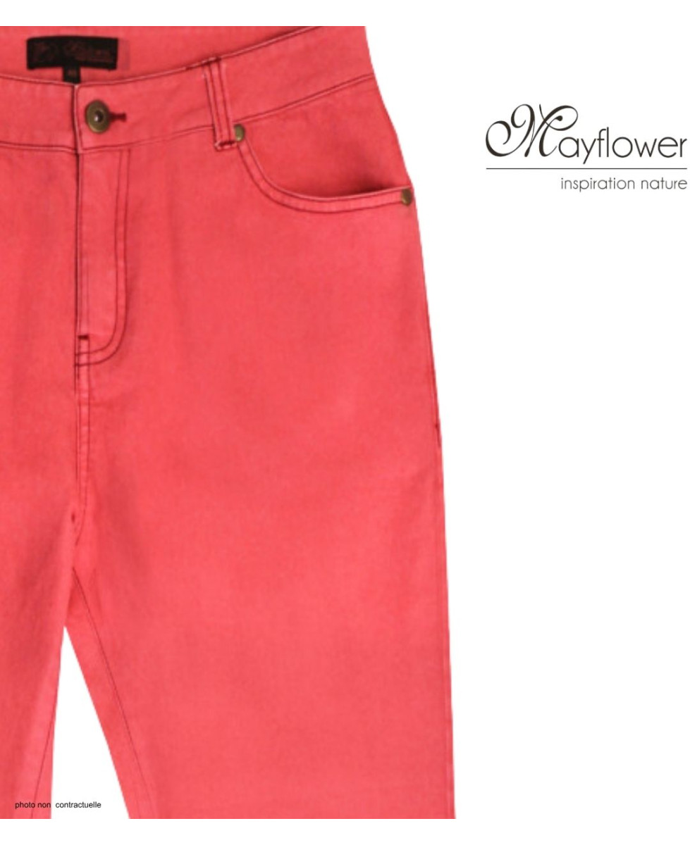 MAYFLOWER Ultra Stretch - Pantacourt Femme Corail Orange
