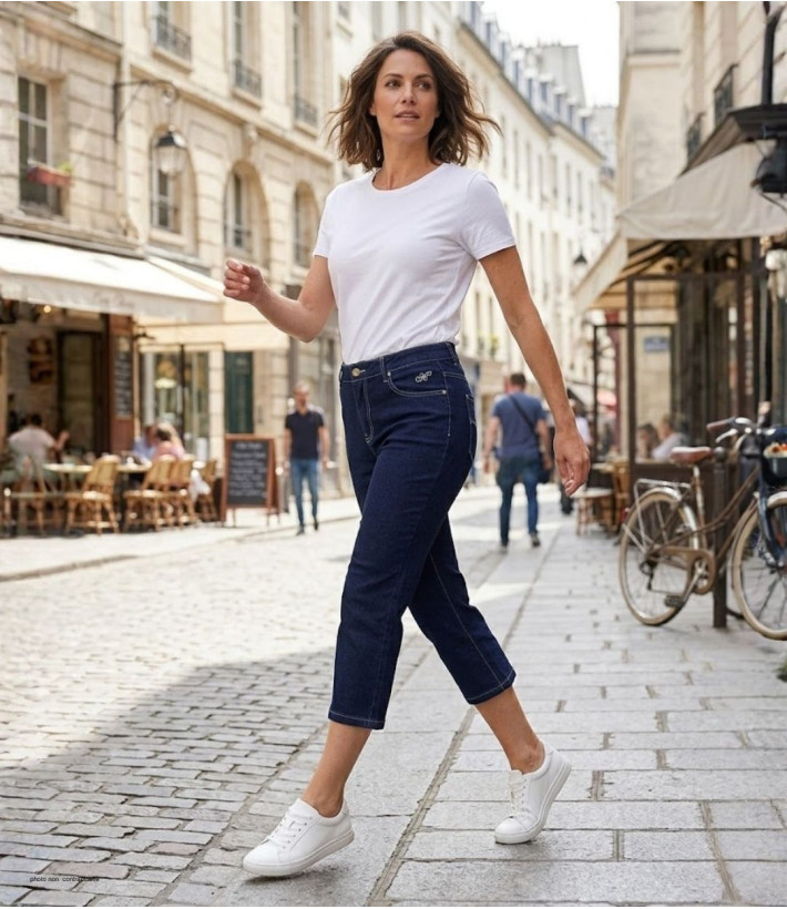 MAYFLOWER SAFRAN1 - Pantacourt femme stretch & confortable