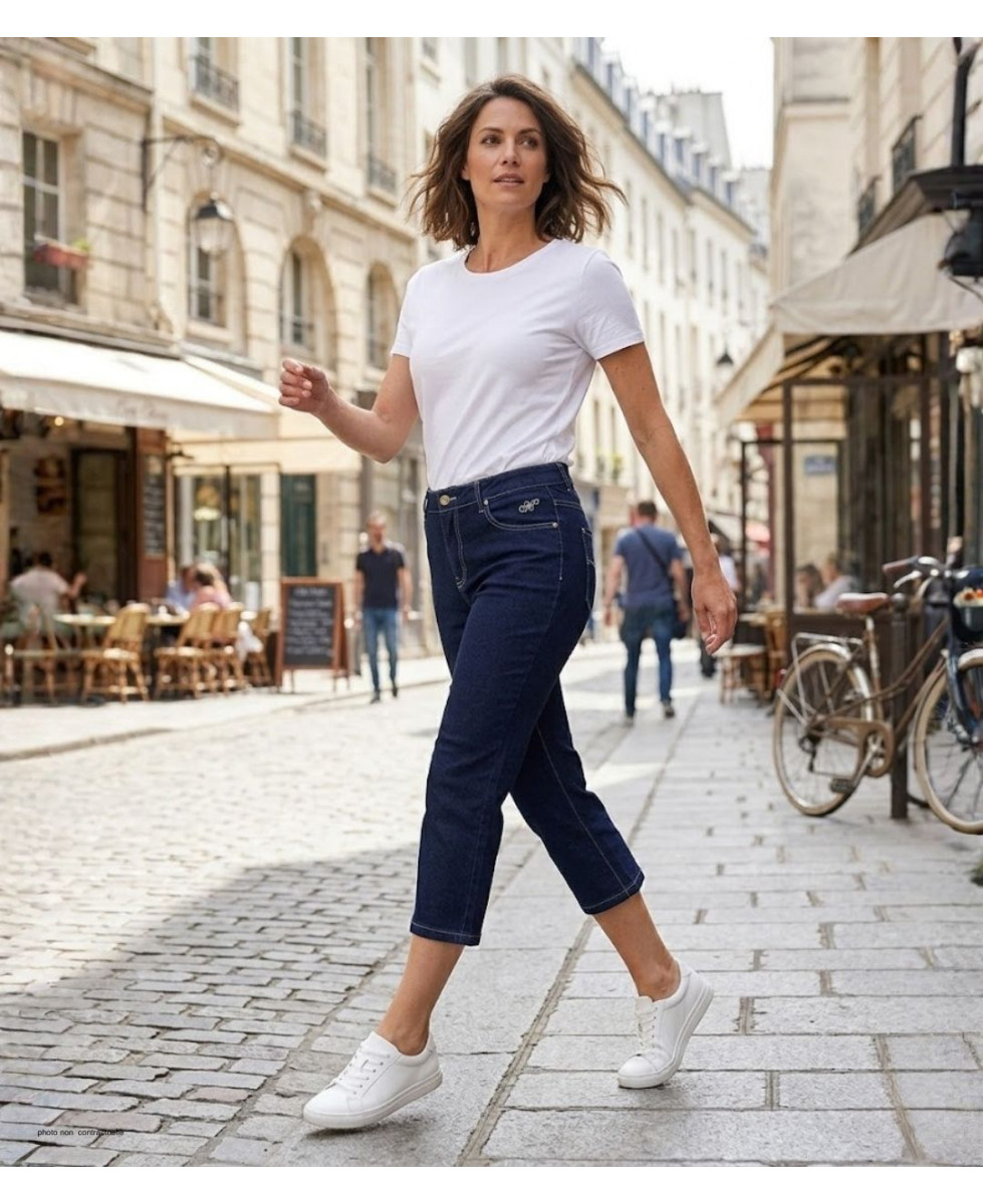 MAYFLOWER SAFRAN1 - Pantacourt femme stretch & confortable