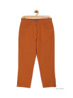 MAYFLOWER Pantacourt en lin Orange - Coupe confort femme