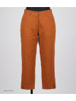 MAYFLOWER Pantacourt en lin Orange - Coupe confort femme