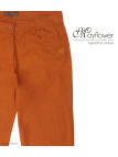 MAYFLOWER Pantacourt en lin Orange - Coupe confort femme